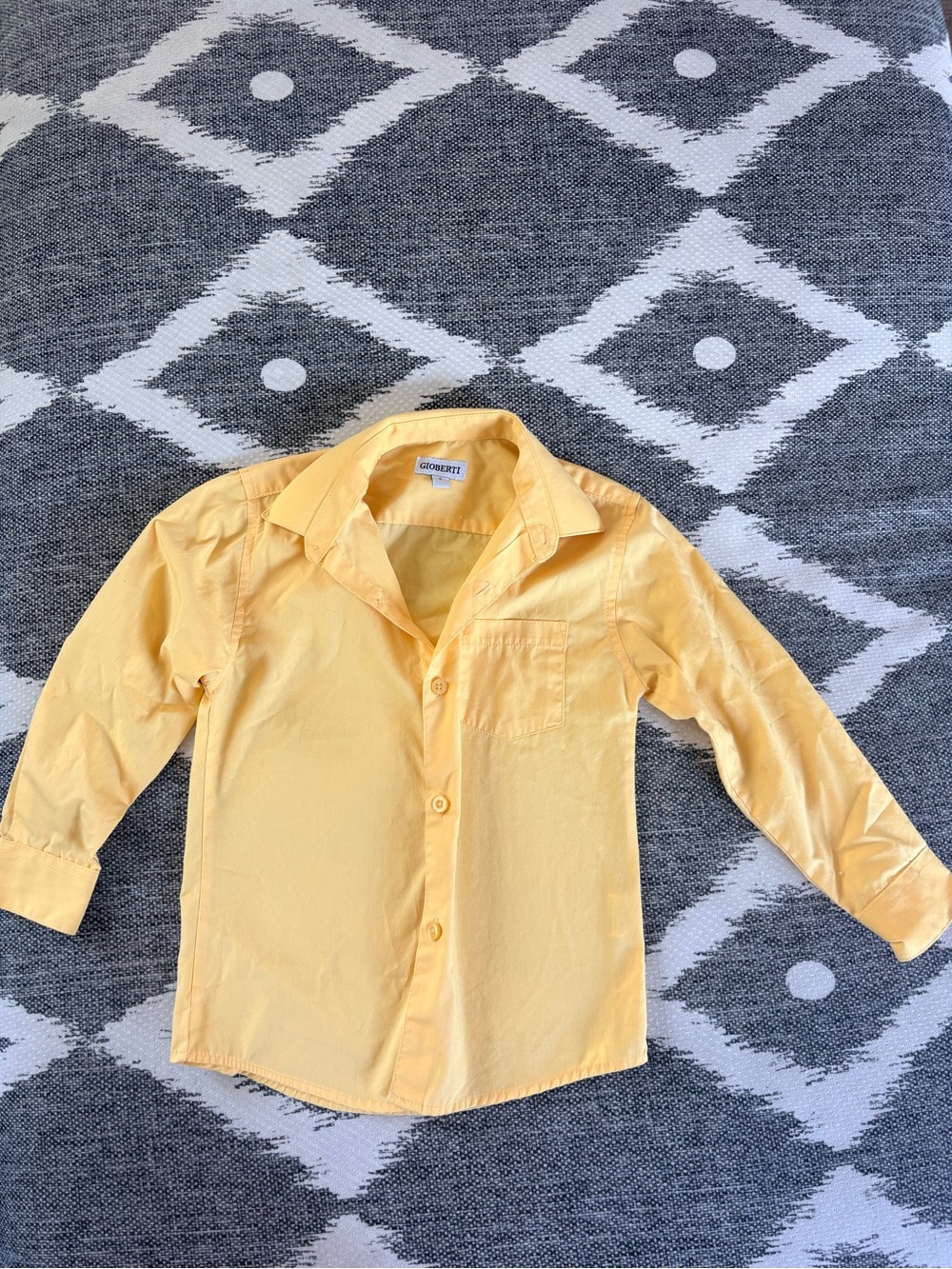 Cherokee Yellow Button-Down Shirt for Kids
